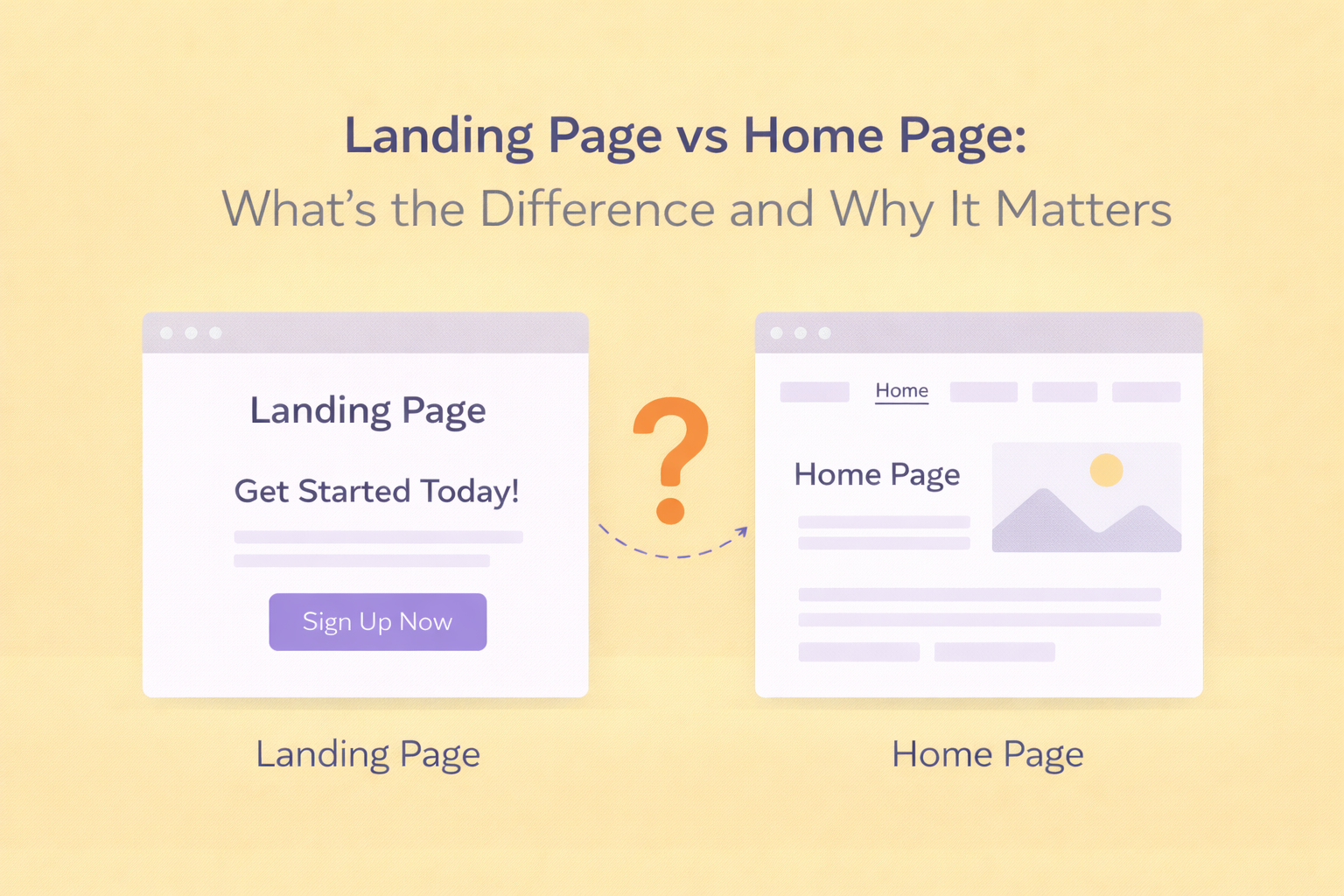 Landing Page vs Home Page: What’s the Difference and Why It Matters