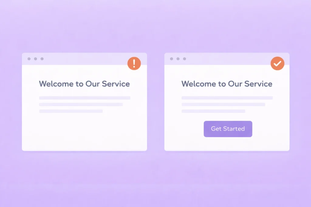 No Clear Call-To-Action (CTA)