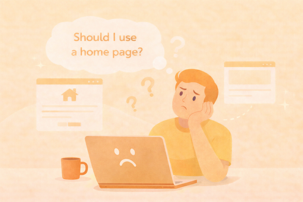 When to use home page